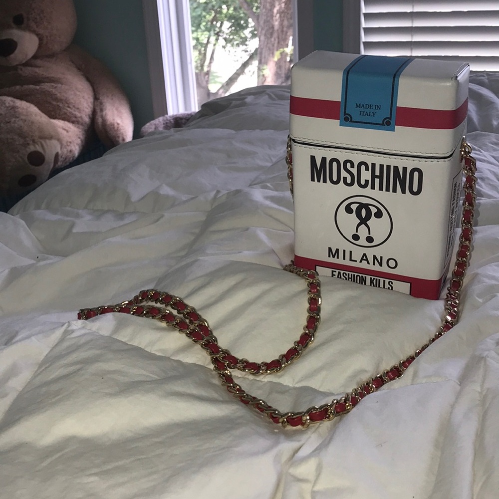 Moschino cigarette box purse